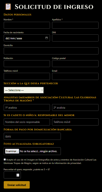 El alta de socios por la web, con foto y consentimiento